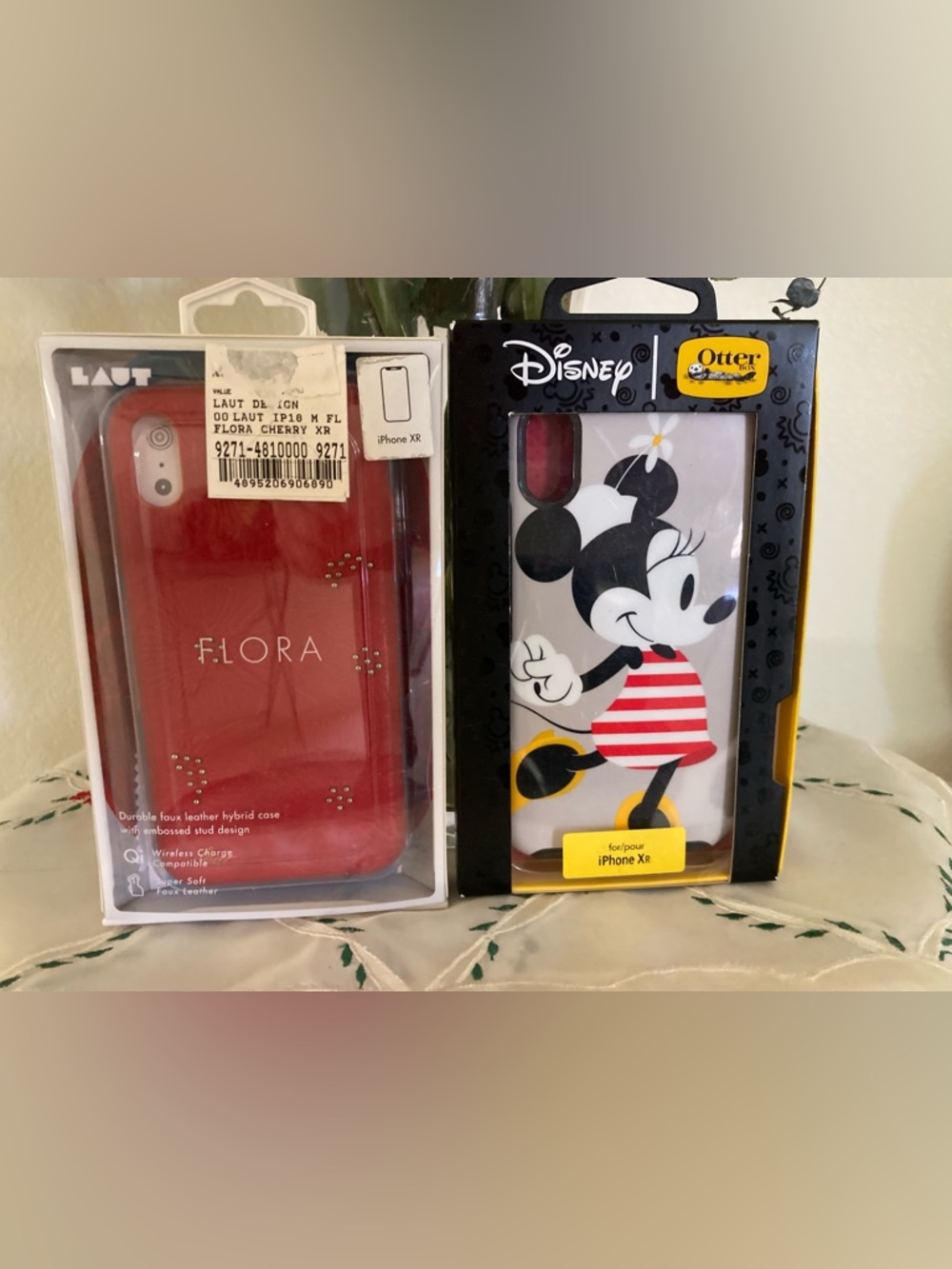 IPHONE XR CASES 📱Disney Otter Box Minnie Mouse and LAUT Flora Faux leather case